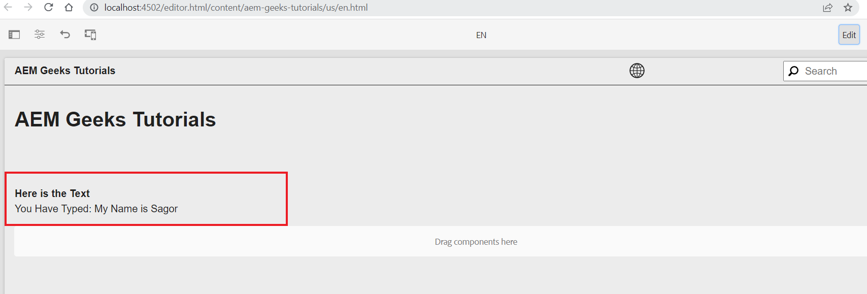 Create a Basic Sightly Component in AEM - AEM Geeks | All About AEM image.